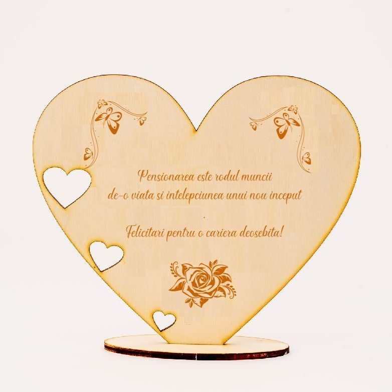 Cadou Pensionare - Placheta din lemn m1