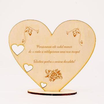 Cadou Pensionare - Placheta din lemn m1