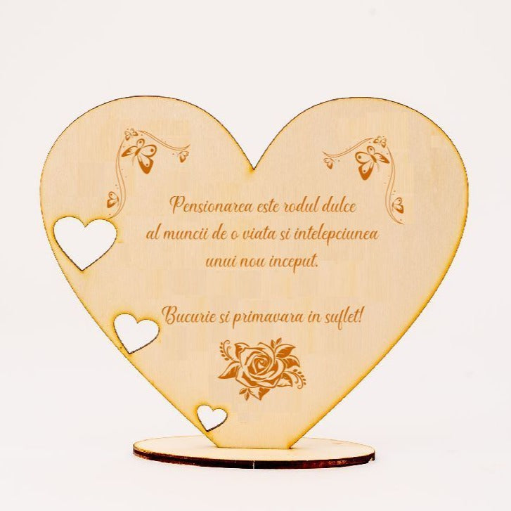 Cadou Pensionare - Placheta din lemn m3
