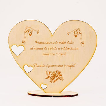 Cadou Pensionare - Placheta din lemn m3