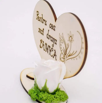 Placheta lemn personalizata cadou pentru bunica model M1 gravura laser