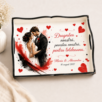 Set complet accesorii nuntă personalizate – Colecția „Dragostea noastră”