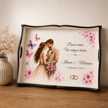 Set complet accesorii nuntă personalizate – Colecția „Butterfly Romance”