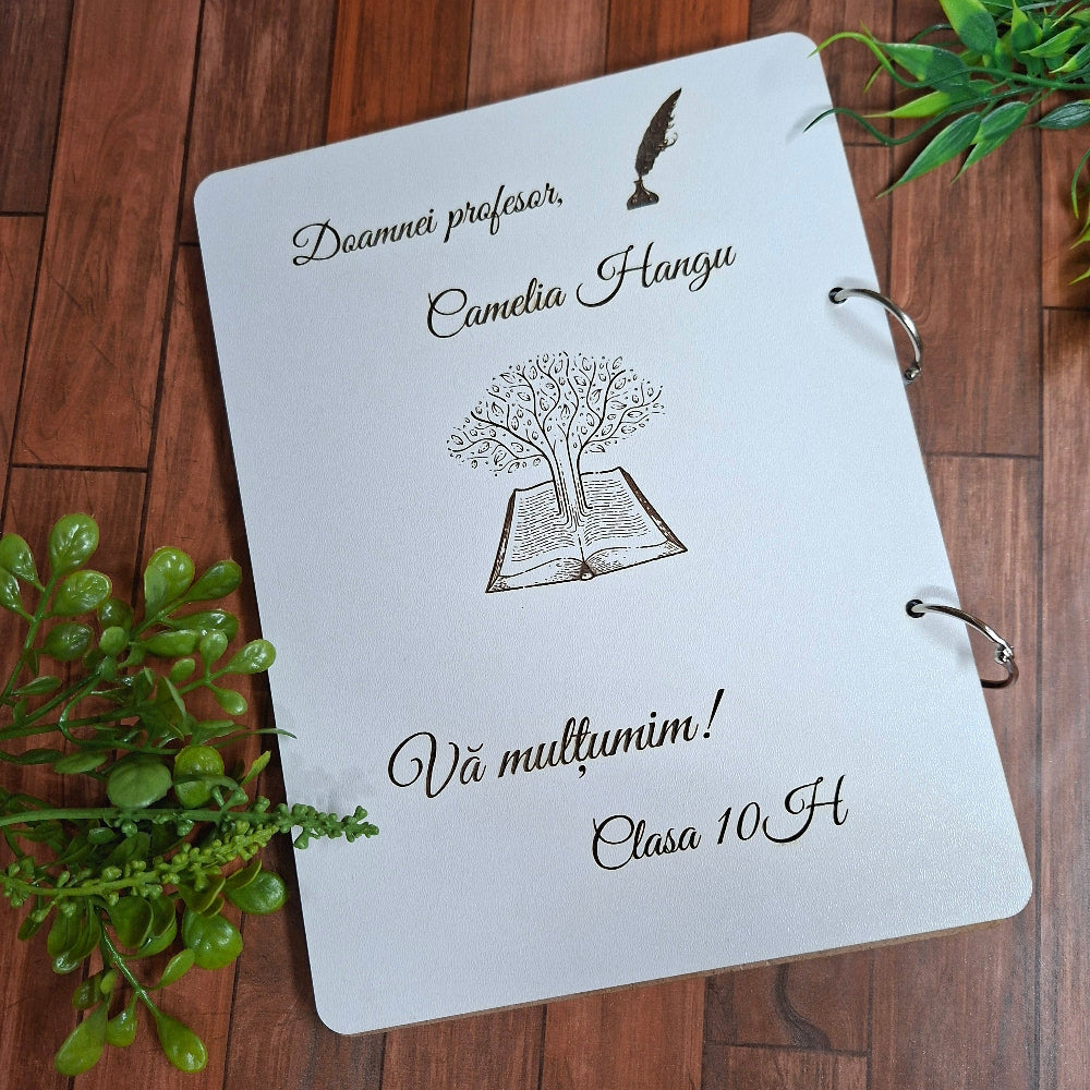 Agendă Amintiri Profesori – Cadou Personalizat Handmade pentru Învățători