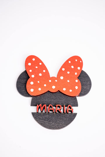 Decoratie pentru camera Minnie cu numele copilului