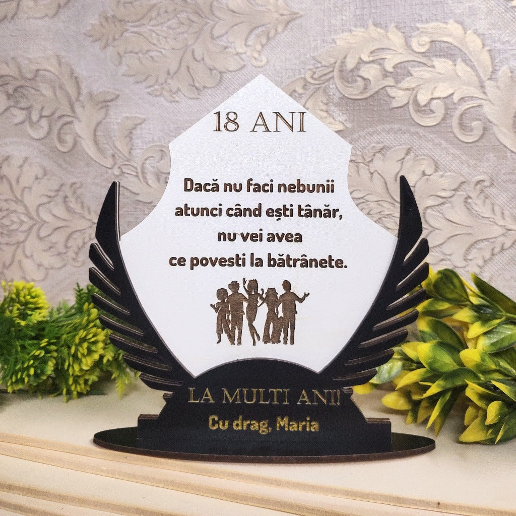 Cadou 18 ani - placheta mdf m2 - Cadouri Originale