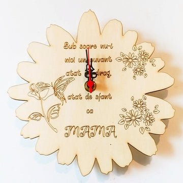 Ceas gravat in forma de floare cu mesaj - Cadouri Originale