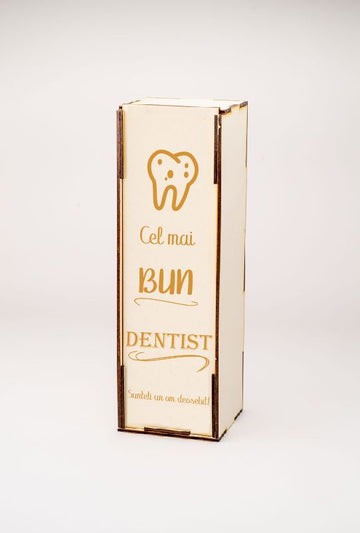 Cutie pentru sticla de vin pentru medic Dentist - Cadouri Originale